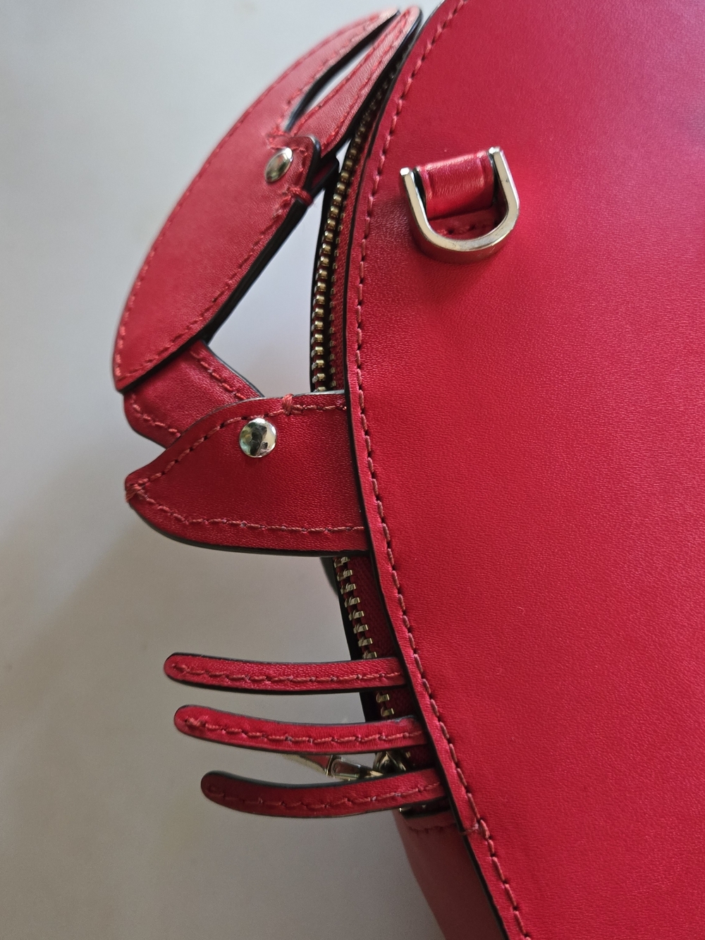 Kate Spade Lobster Purse Love Shack Red with Strap Crossbody Novelty - Picture 7 of 9